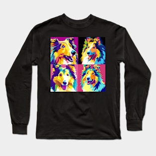 Collie Pop Art - Dog Lover Gifts Long Sleeve T-Shirt